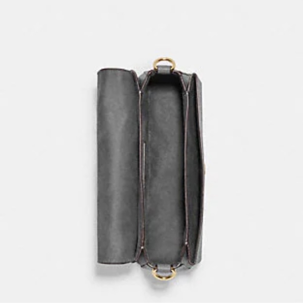 NEW- Authentic Coach Gray Leather Shoulder Bag, Brand New!!! - Picture 7 of 8